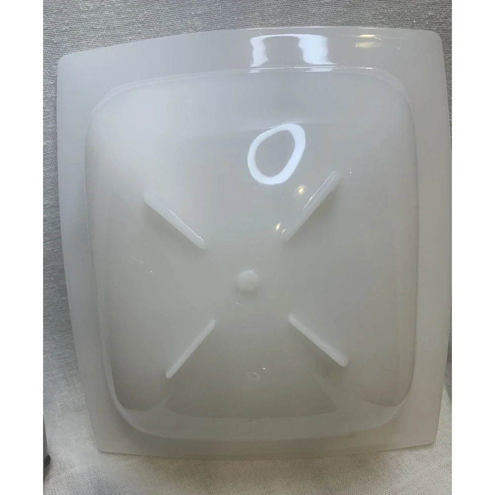 MCM Ice Bucket Lucite 3-Piece Eagle USA Clear & Smoke Vtg Cocktail Shrimp party